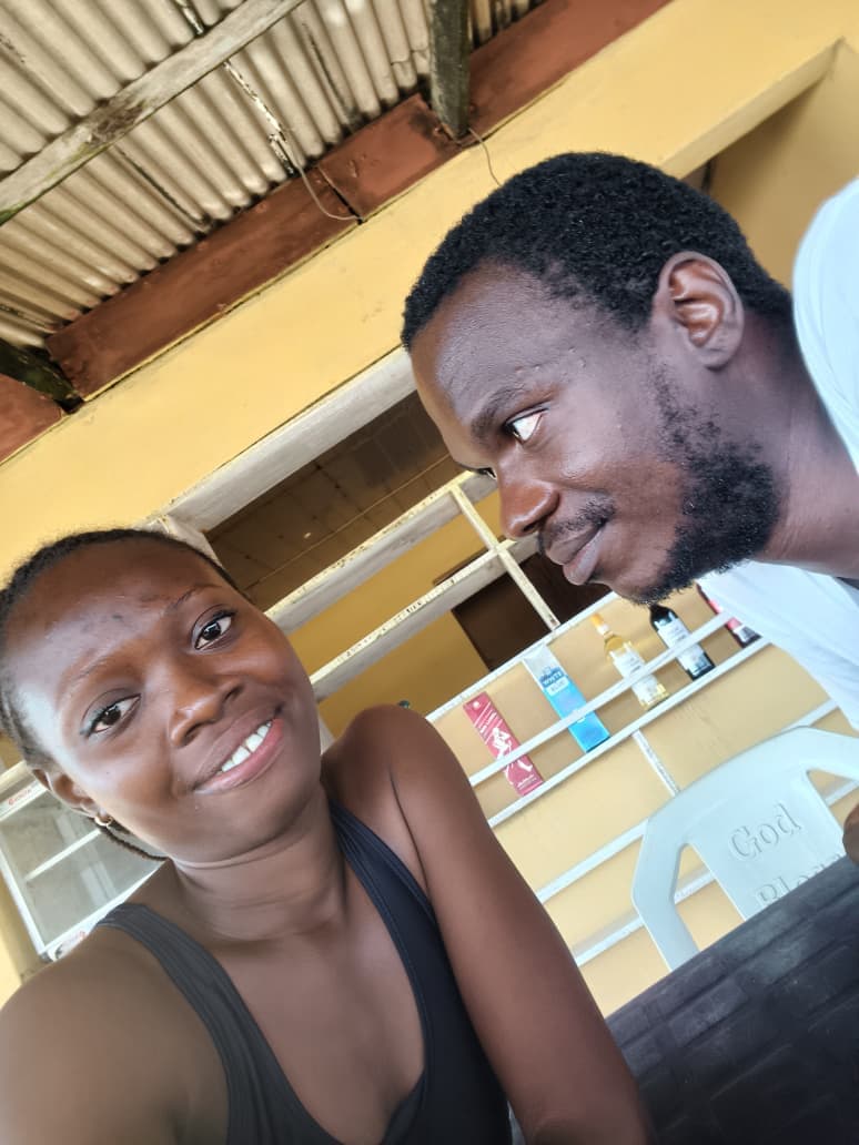 Couple laughing together